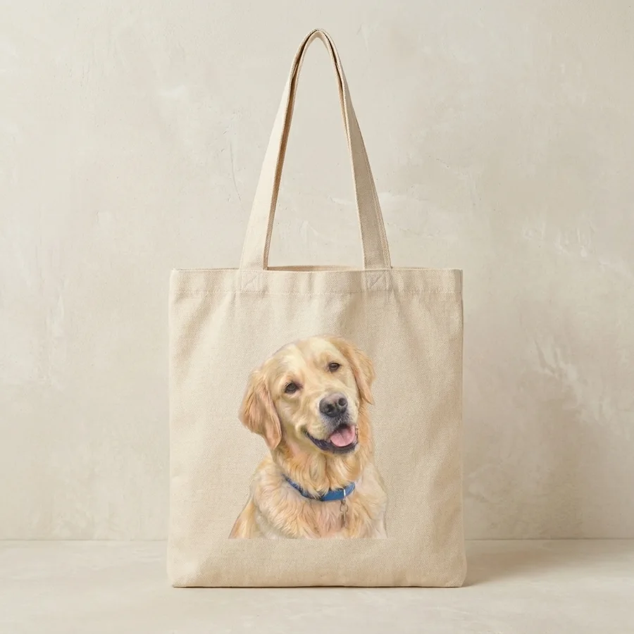 Le portrait sur un tote bag